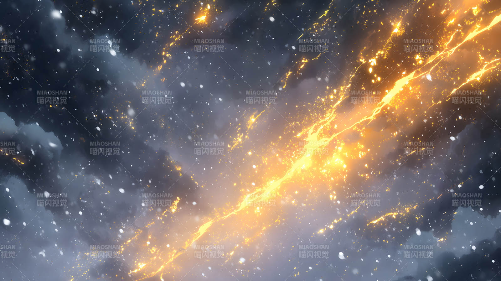 流光溢彩的星空景象-圖片