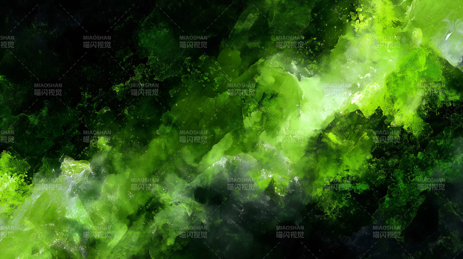 綠色抽象藝術爆發-圖片