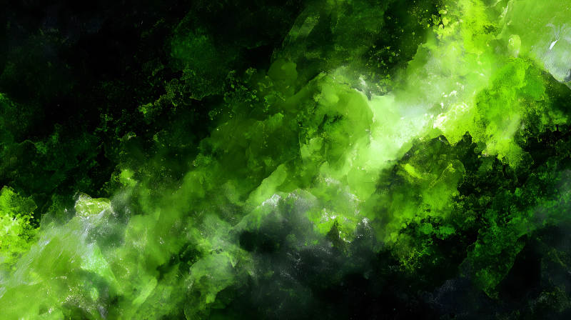 綠色抽象藝術(shù)爆發(fā)-圖片