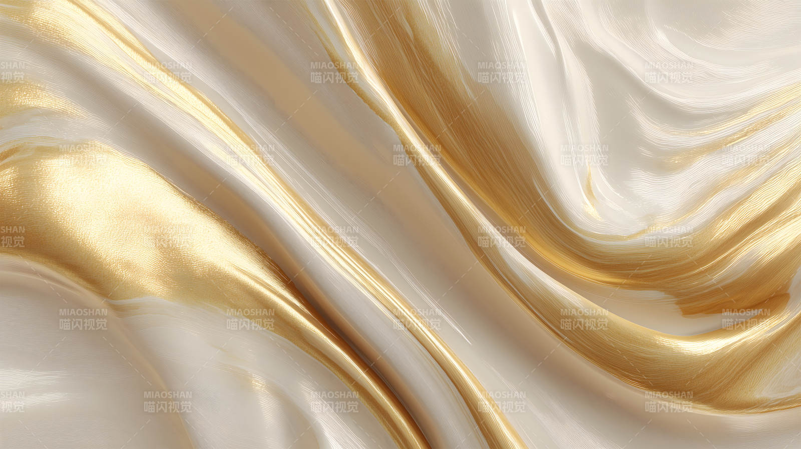 金箔缎面交织呈现光影流动-图片