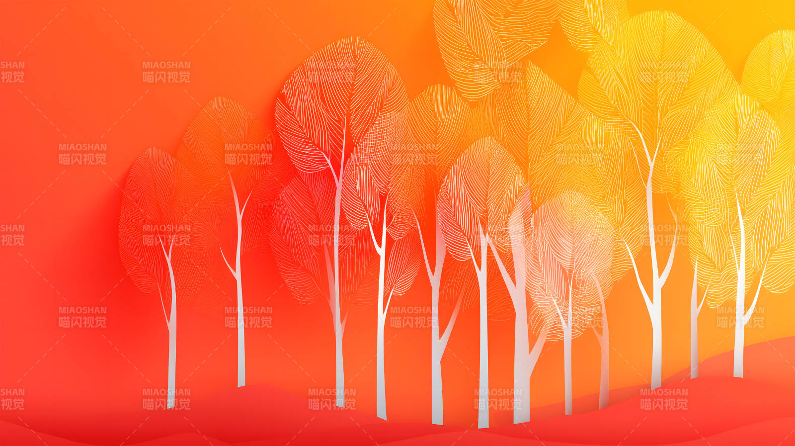 抽象森林秋日景象-图片