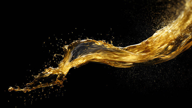 金色液體飛濺的藝術(shù)圖像-圖片