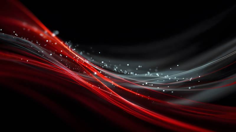 紅色線條交織于黑色背景之上-圖片