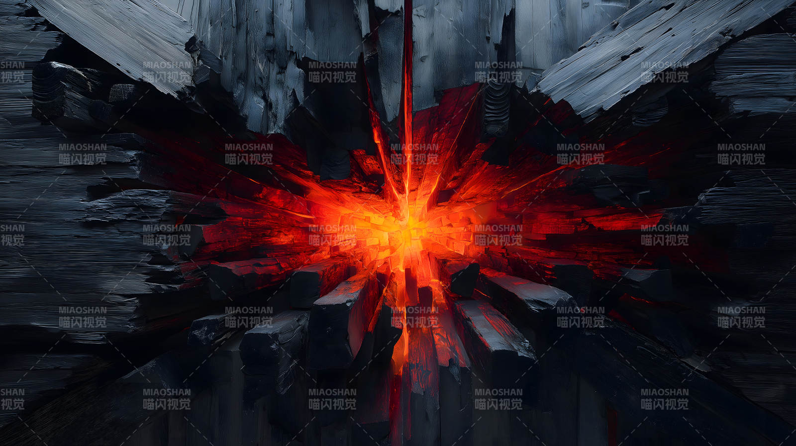 熔巖爆發(fā)沖破黑暗-圖片