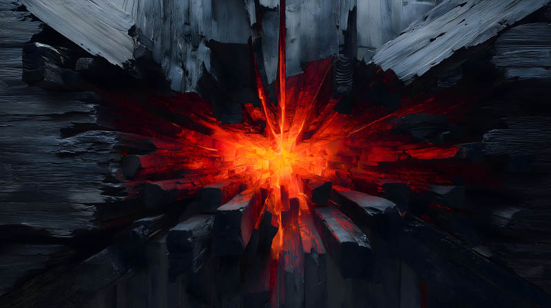 熔巖爆發沖破黑暗-圖片