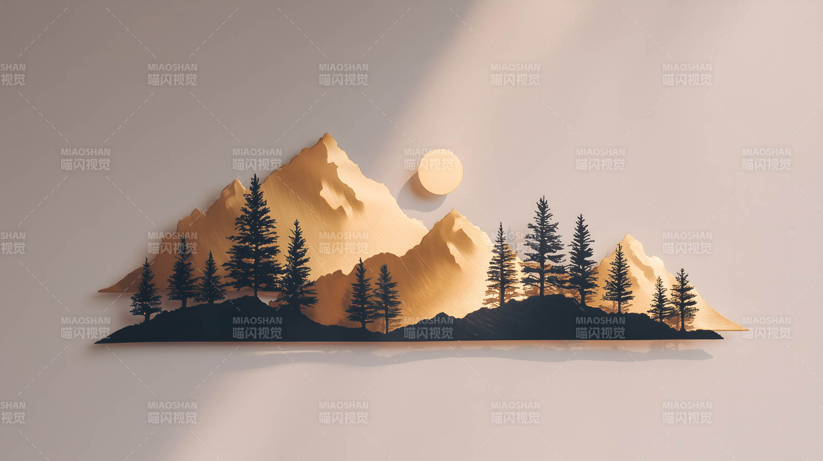 金屬山林雕塑裝飾品-圖片