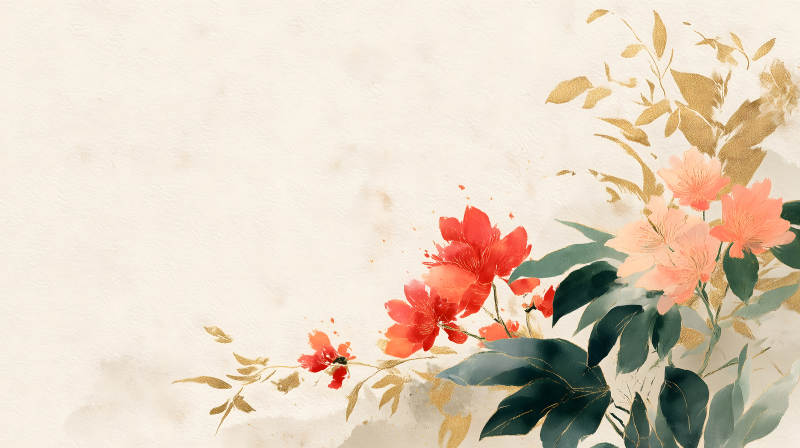 水彩花卉藝術設計-圖片