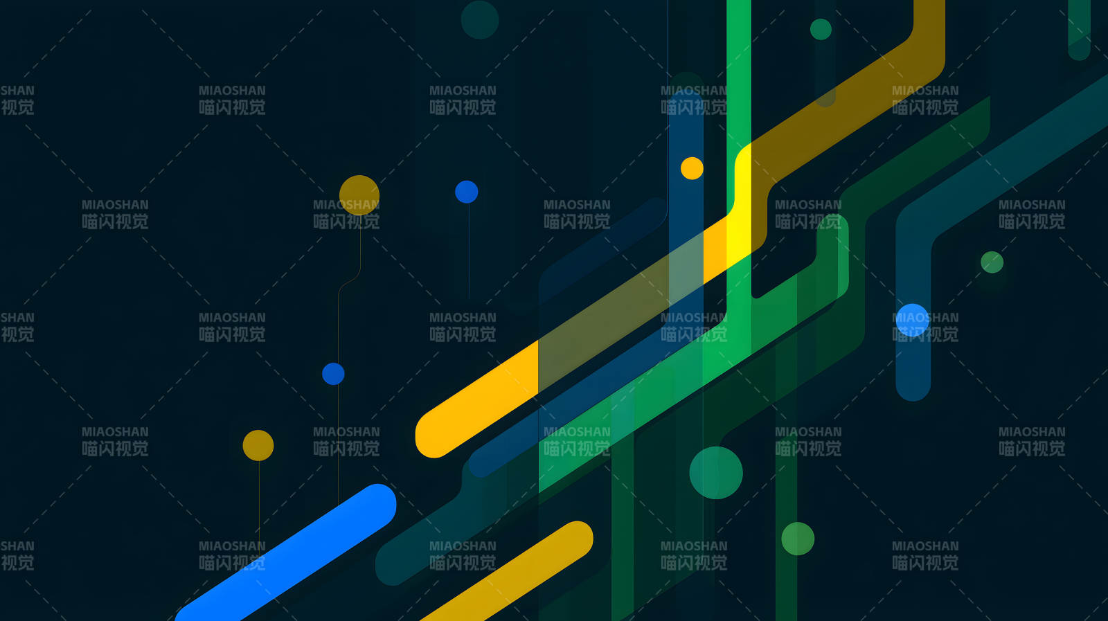 抽象幾何線條構(gòu)成深色背景畫面-圖片