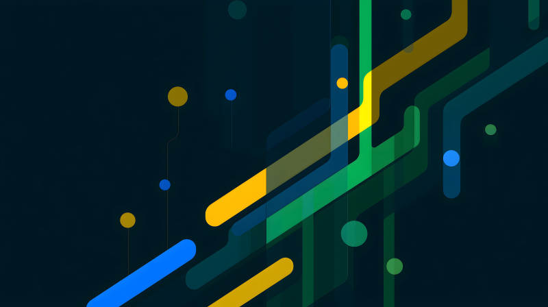 抽象幾何線條構成深色背景畫面-圖片