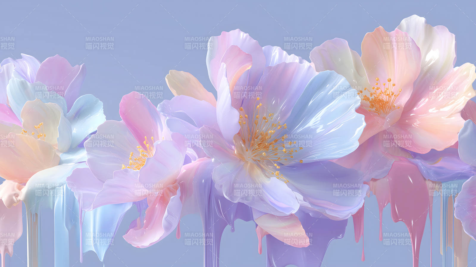 梦幻花朵色彩斑斓似糖果-图片