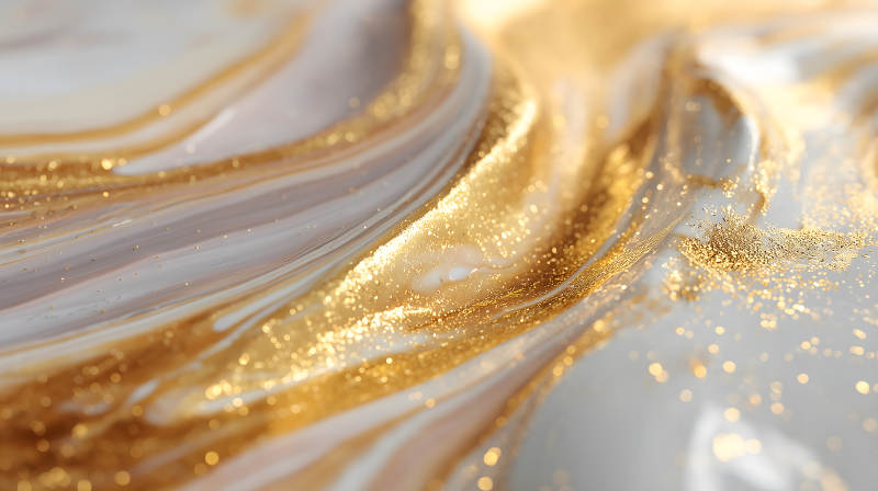 金箔流動抽象藝術光影-圖片