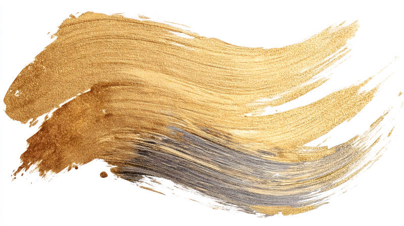金色笔触艺术背景-图片