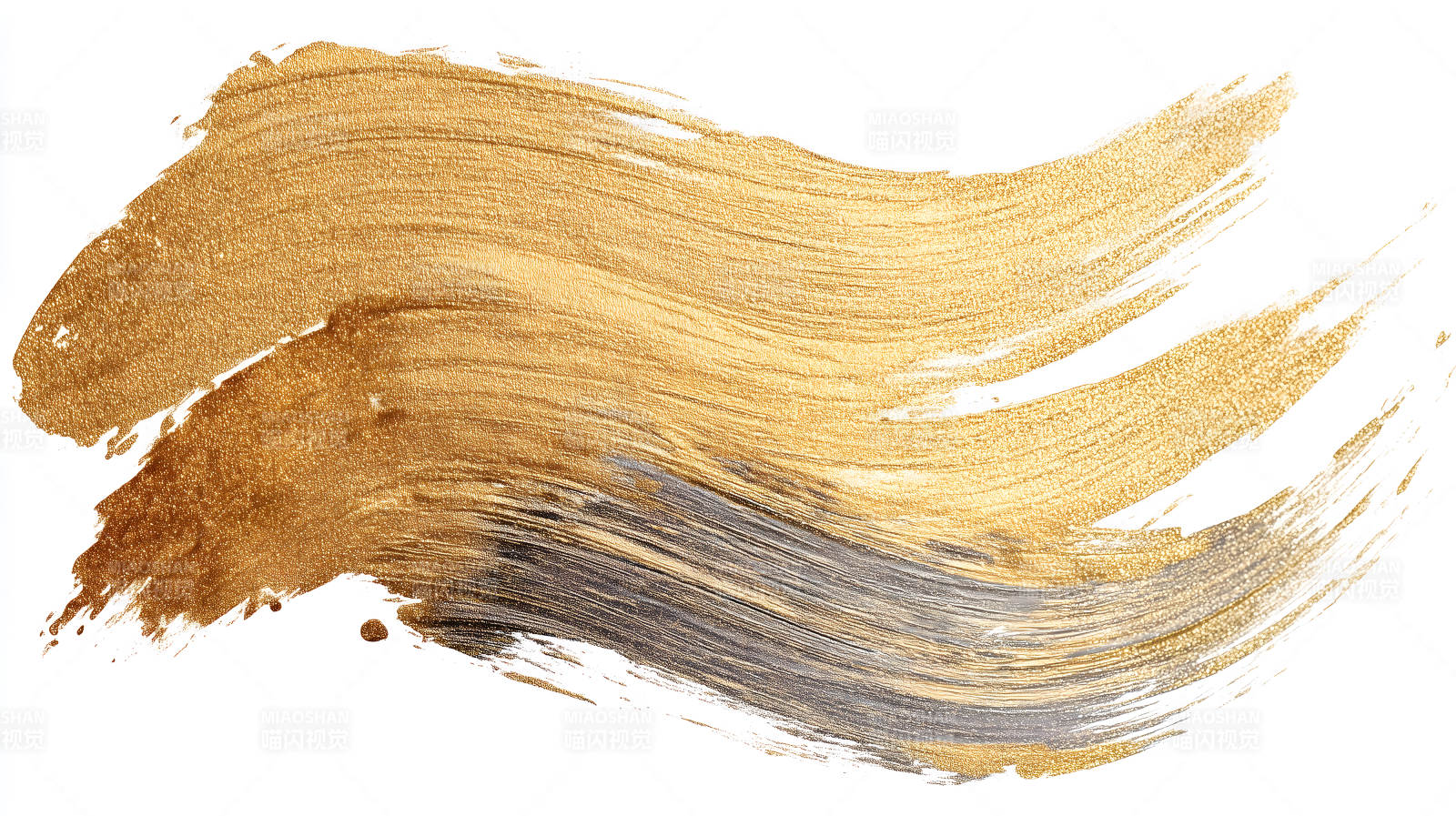 金色笔触艺术背景-图片