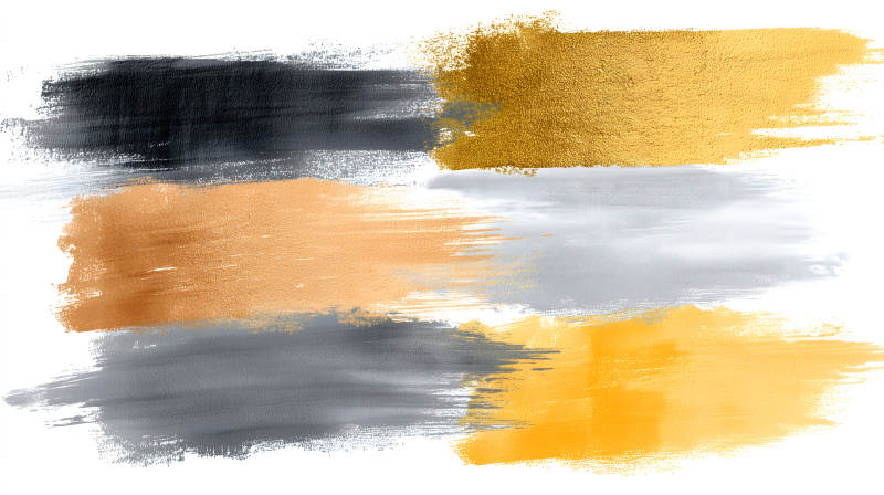 抽象油畫筆觸構成藝術-圖片