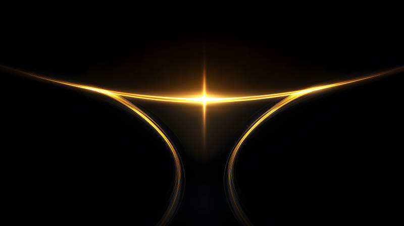 金色光芒照亮黑暗空間-圖片