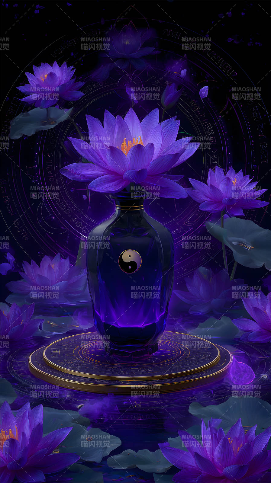 紫莲静谧阴阳和谐-图片