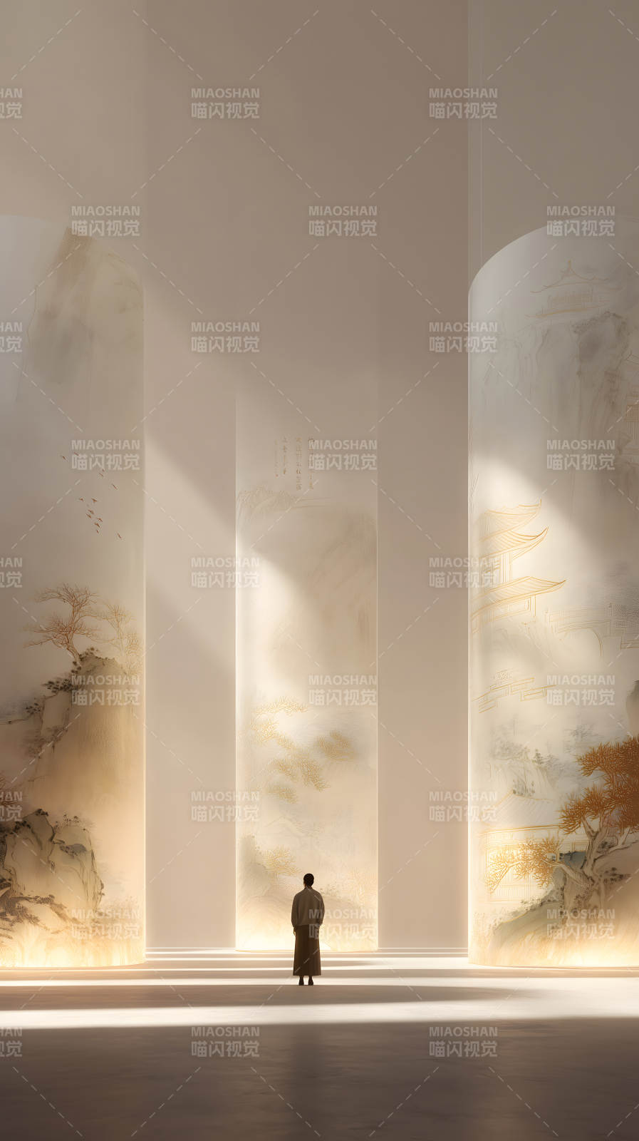 東方意境空間沉思者-圖片