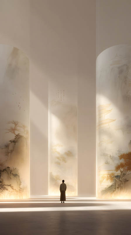 東方意境空間沉思者-圖片