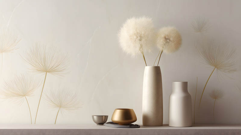 淡雅藝術靜物布置-圖片