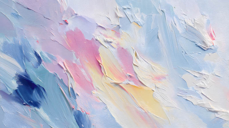 抽象的油畫筆觸呈現(xiàn)夢幻色彩-圖片