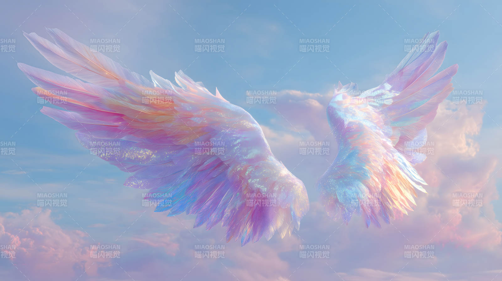 梦幻翅膀在天空翱翔-图片