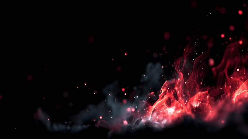 燃燒的火焰與煙霧特效-圖片