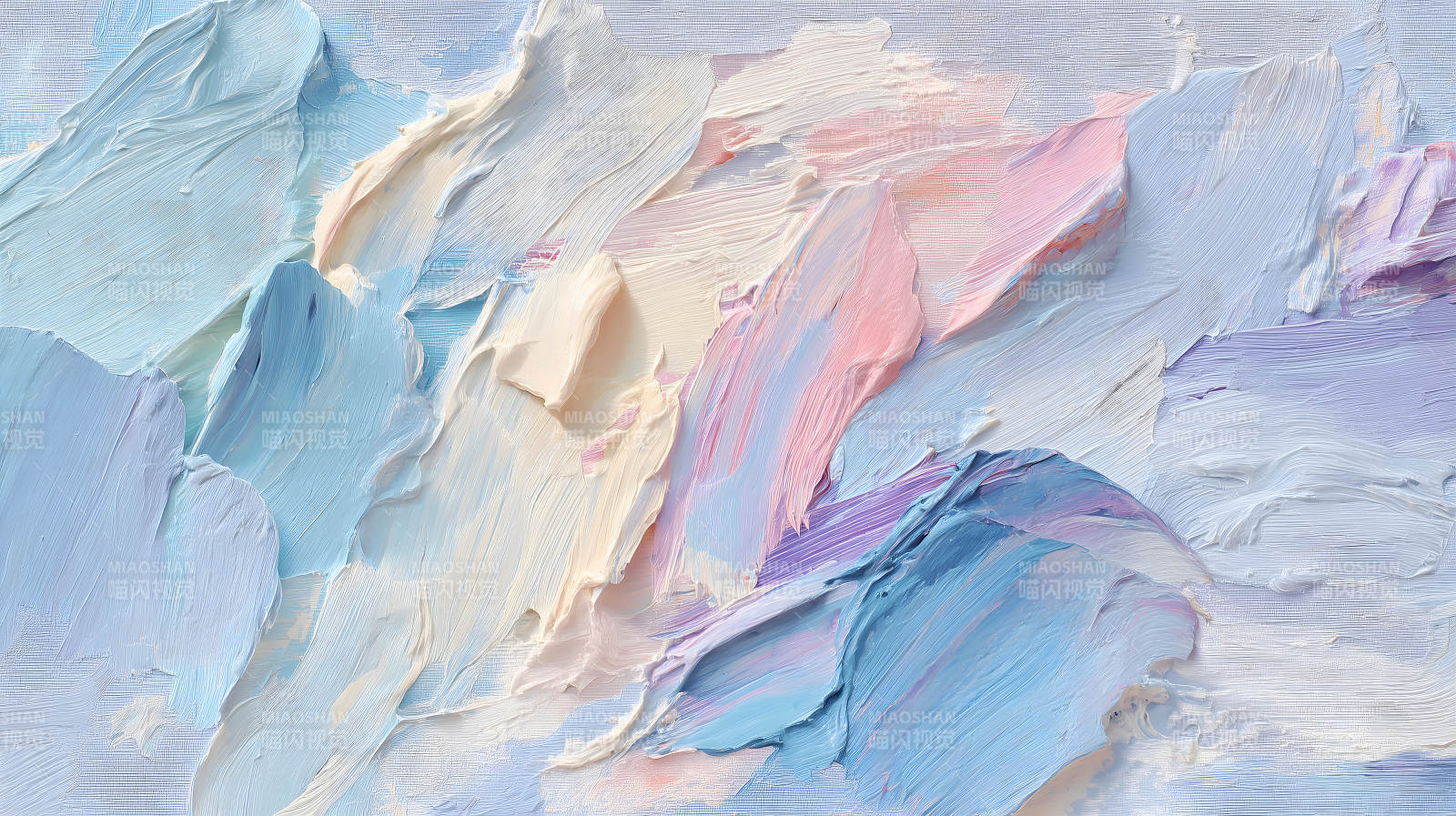 油畫筆觸色彩柔和浪漫-圖片