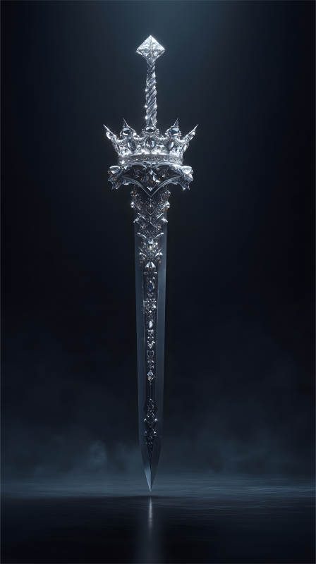 華麗的寶石皇冠劍-圖片