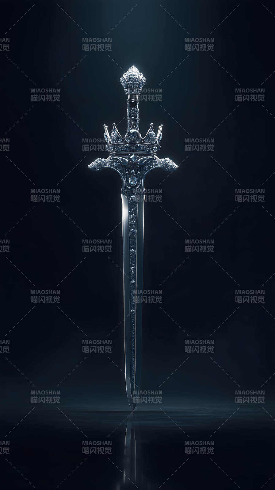 華麗的寶石劍閃耀著光芒-圖片