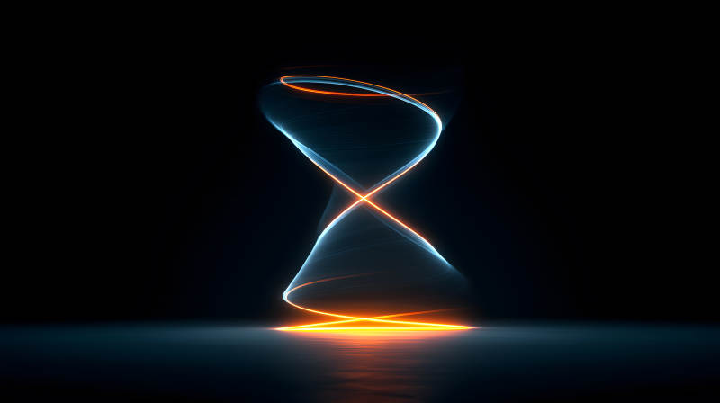 抽象光线图案黑底炫彩-图片