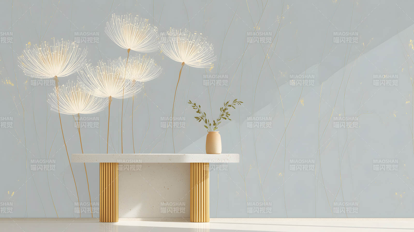 淡雅風(fēng)格的壁紙和裝飾-圖片