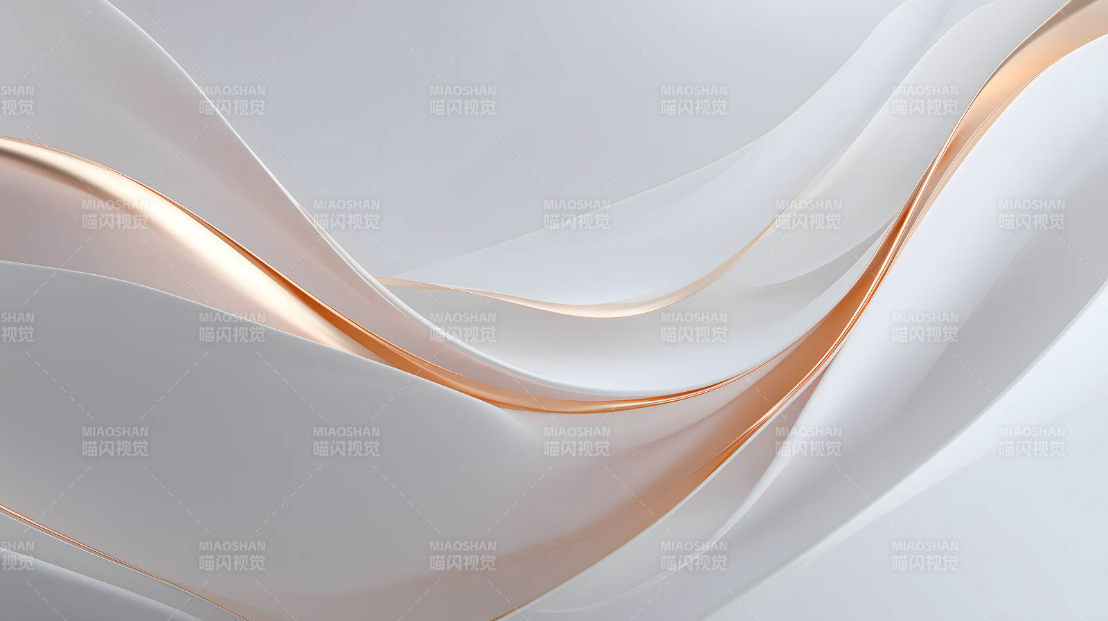 抽象白色曲線搭配金色線條圖片