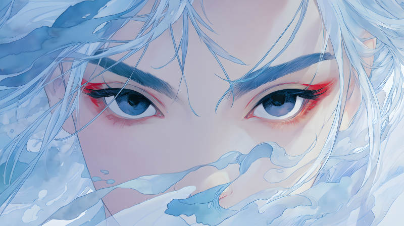 唯美動漫風格人物特寫-圖片