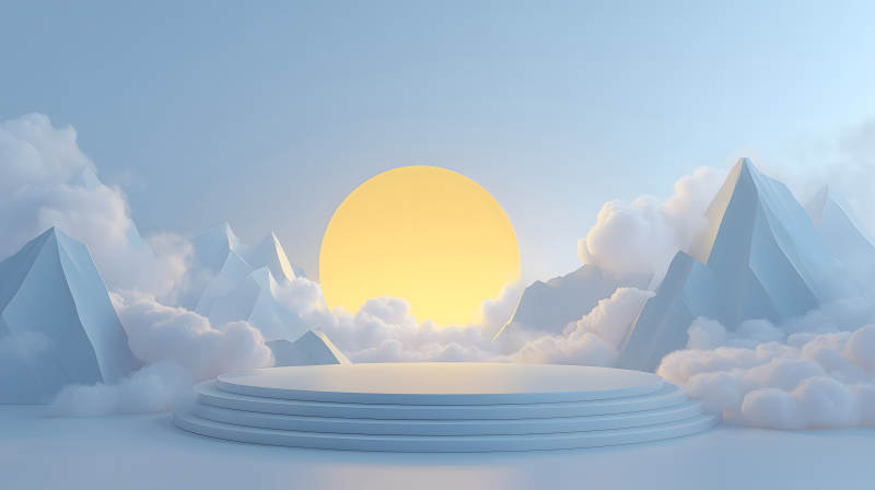 云山日舞臺背景圖-圖片