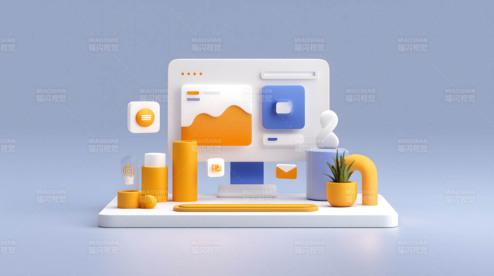 簡約電腦設計風格創意圖片