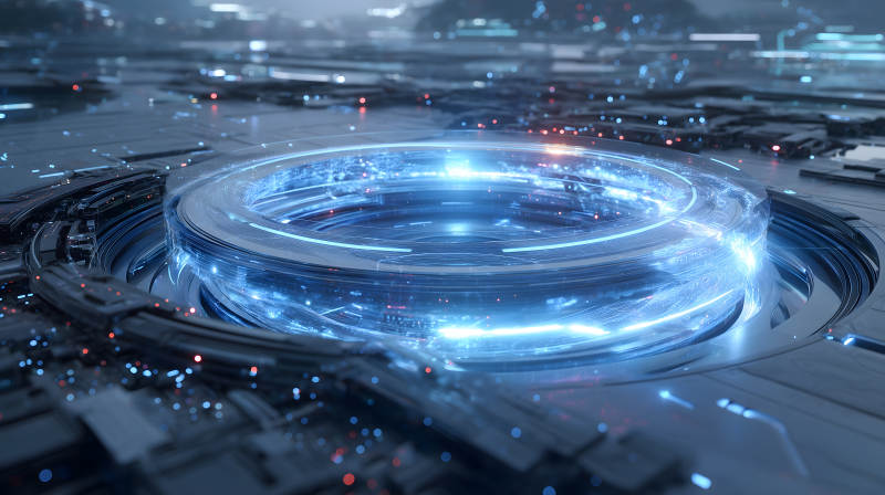 未來科技感光環裝置-圖片