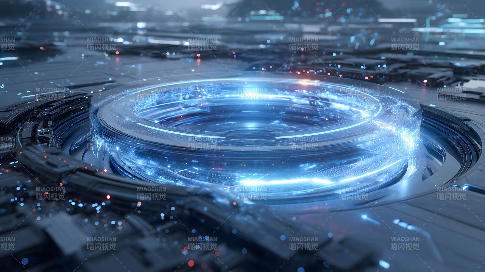 未來科技感光環裝置-圖片