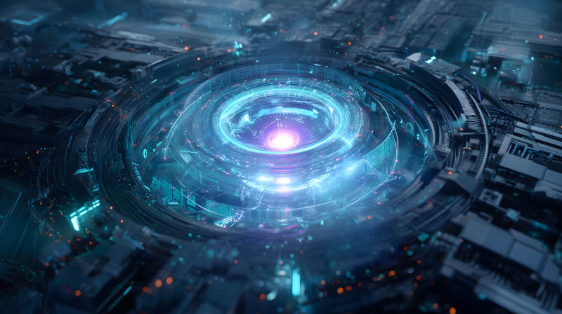 科幻未來感科技裝置發光-圖片