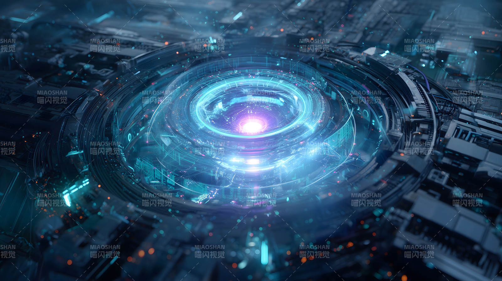 科幻未來感科技裝置發光-圖片