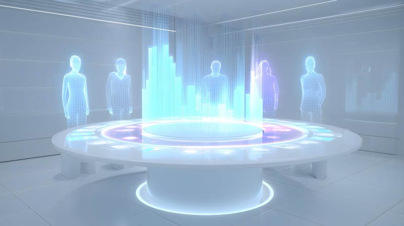 未來科技會議室場景呈現-圖片