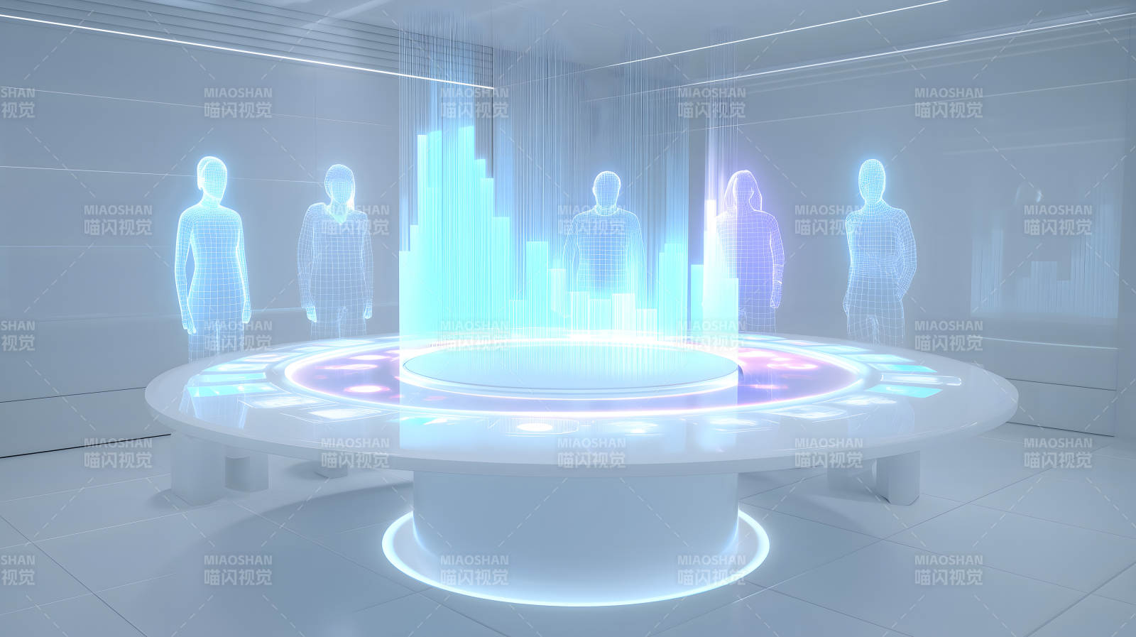 未來科技會議室場景呈現-圖片