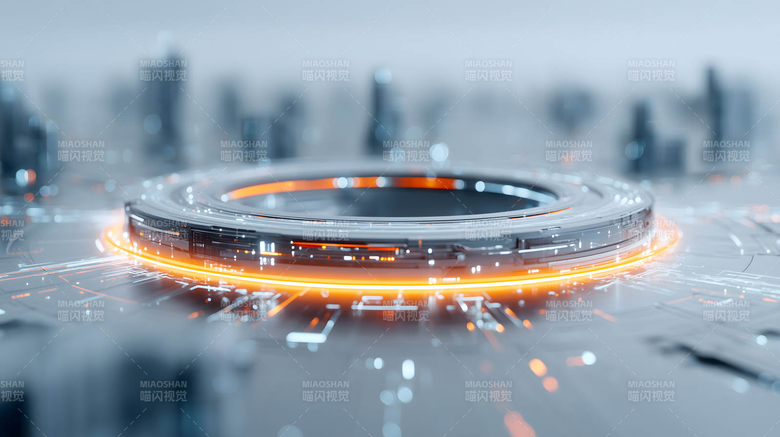 科技感十足的圓形裝置-圖片