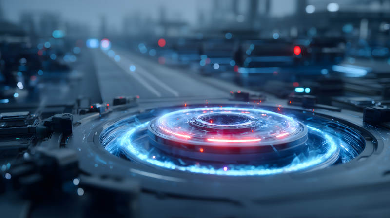 未來科技感十足的中心裝置-圖片