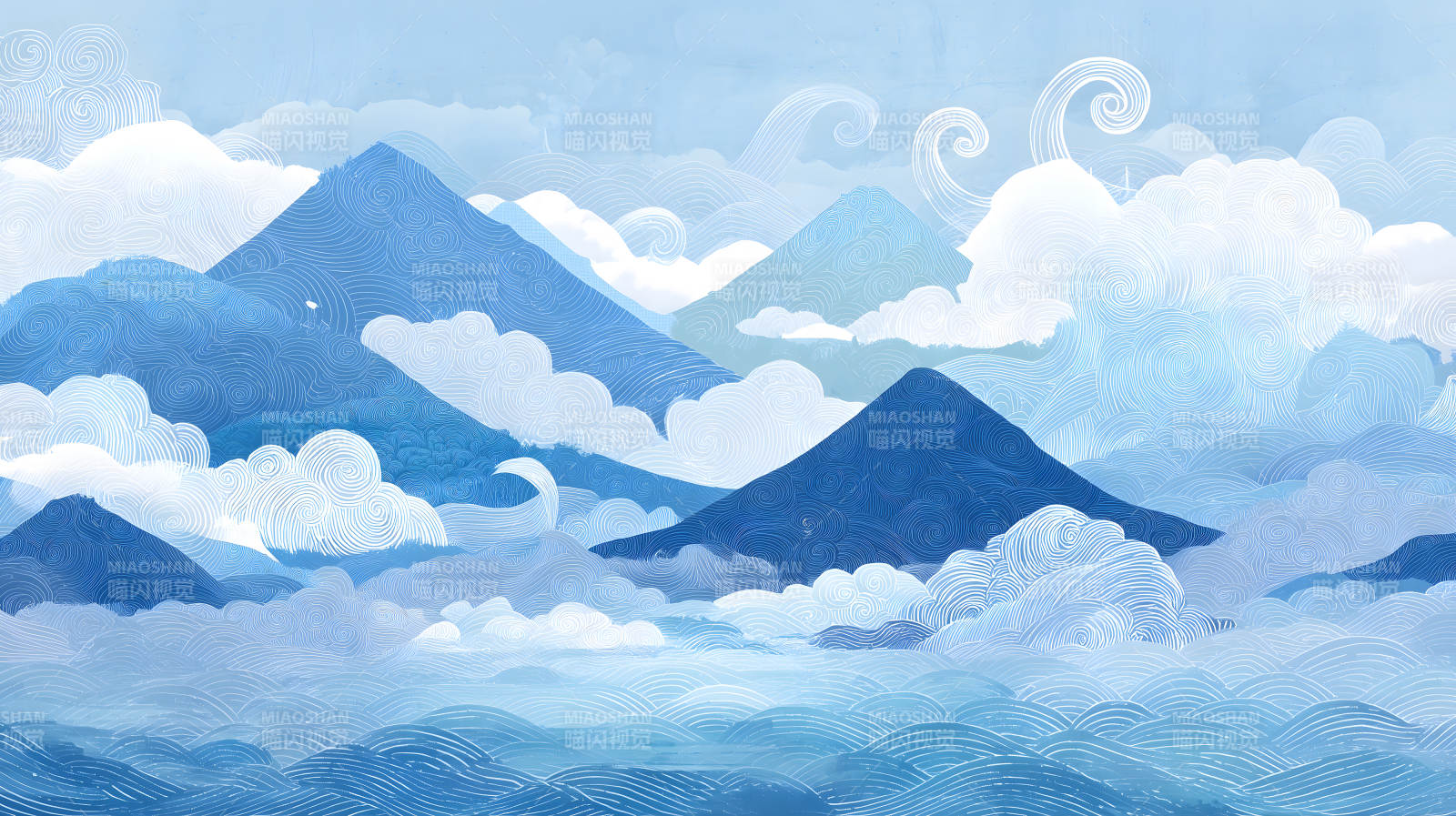 山巒云海的唯美畫卷-圖片