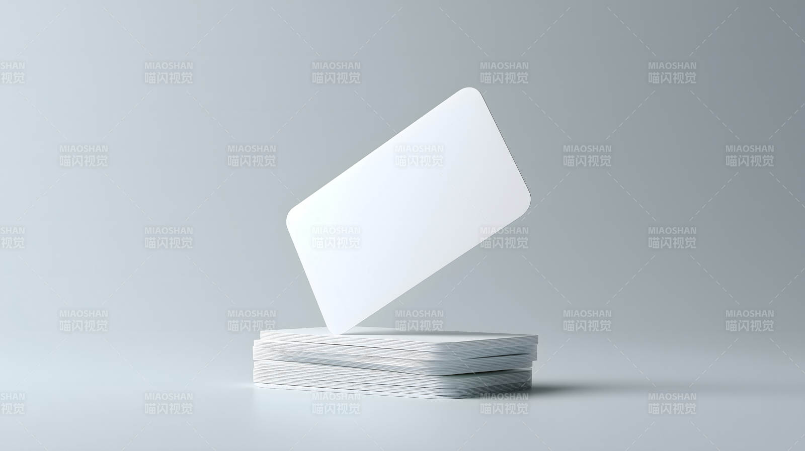 堆叠名片悬浮展示设计-图片