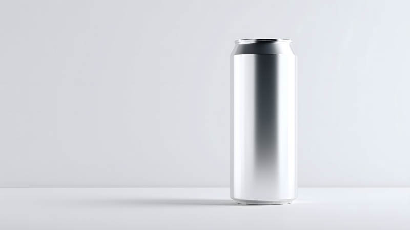 純色飲料罐設計簡約風格-圖片