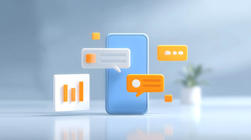 手機消息聊天和數(shù)據(jù)圖標設計-圖片