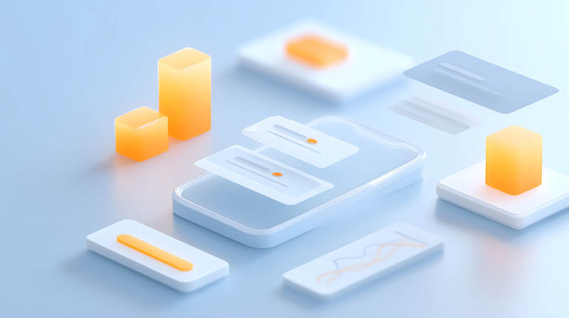 手機App設計示意圖簡約風格-圖片