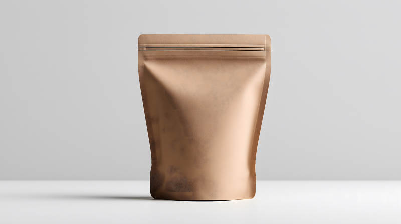 棕色包裝袋特寫展現(xiàn)商品-圖片