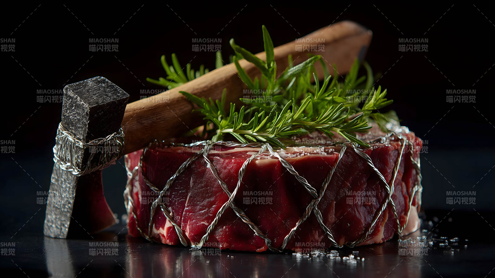 牛排艺术装饰静物摄影食物特写-图片
